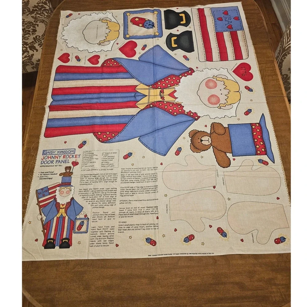 Daisy Kingdom Fabric #3691 Johnny Rocket Door Panel USA Patriotic New Uncut 1998
